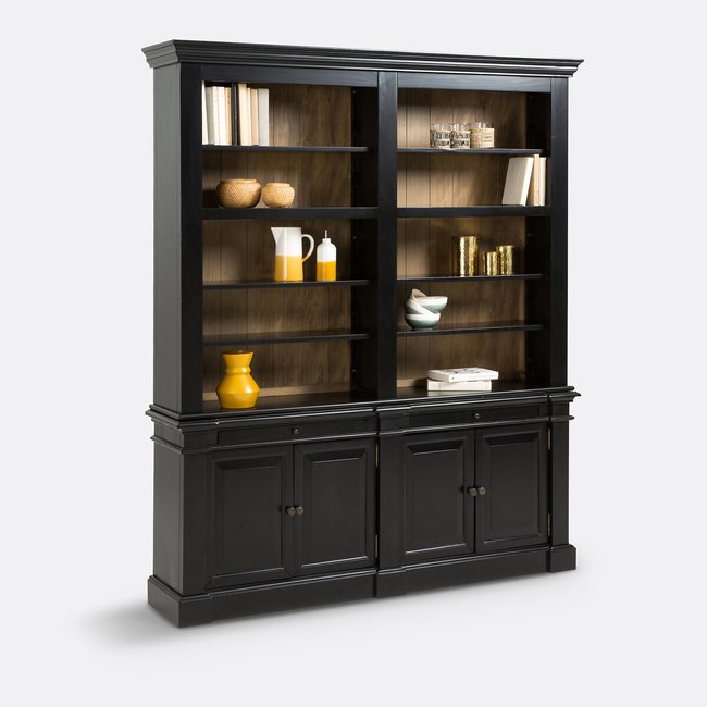 Bibliothèque apothicaire double, Lipstick Couleur noir <span itemprop=
