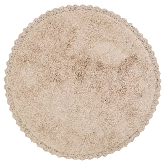 Tapis enfant coton rond PERLA SABLE - NATTIOT