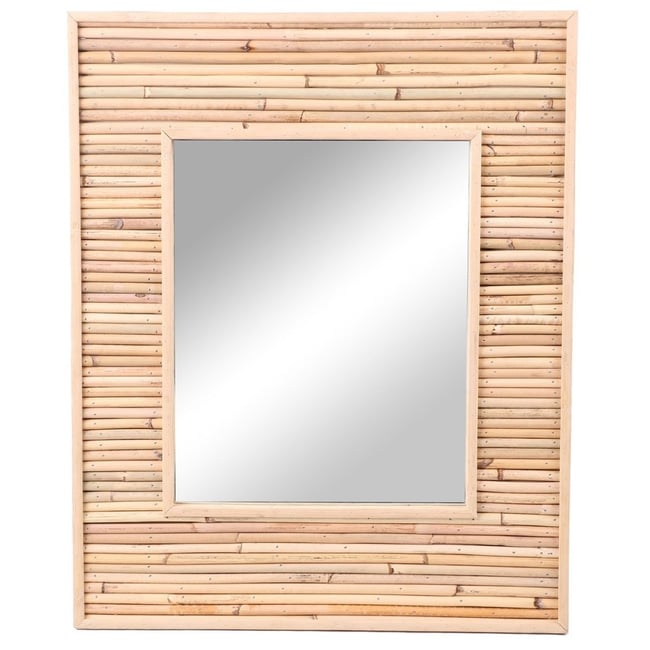 Miroir koné rotin et bambou 45x55 Couleur v002235 <span itemprop=