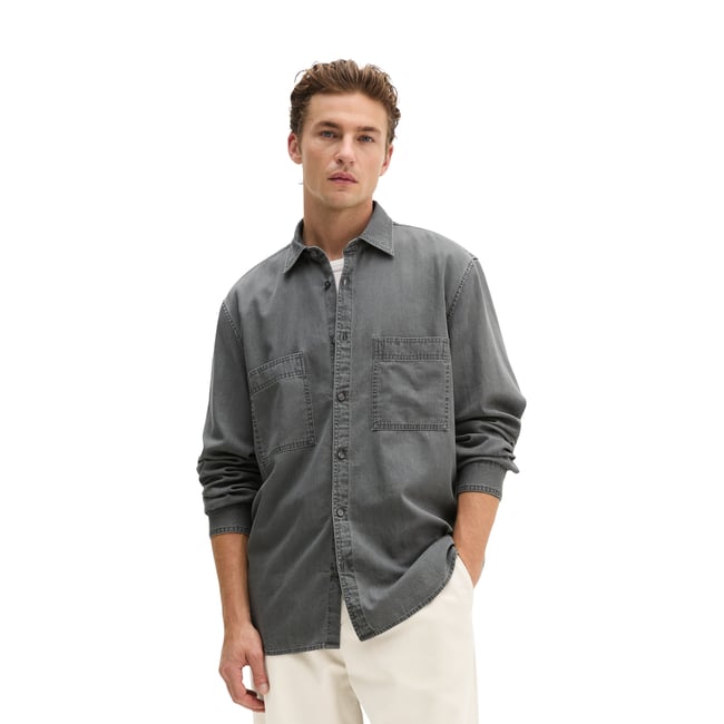 Chemise en jean coupe classique en denim de coton bio léger - MARC O'POLO