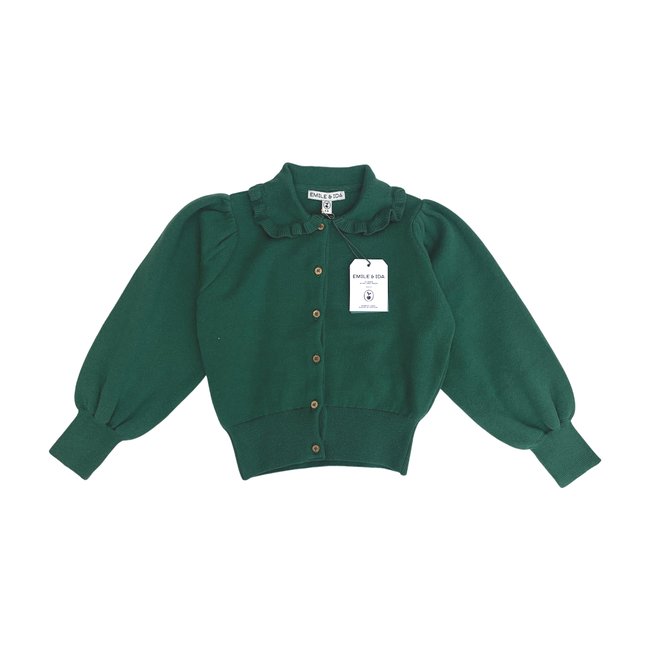 Cardigan  - Très bon état vert <span itemprop=