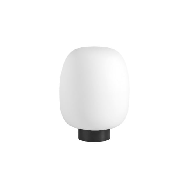 Lampe à poser noir mat et verre opale Jap Couleur noir <span itemprop=