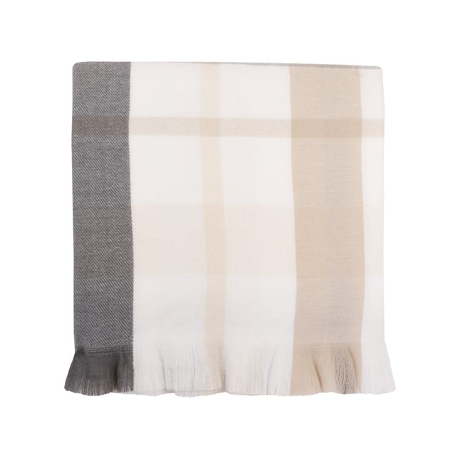 Plaid en polyester, KANILA beige <span itemprop=