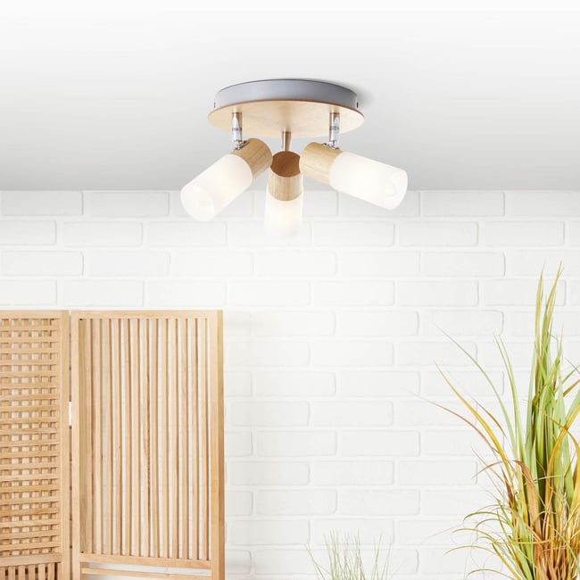 Plafonnier    BABSAN Couleur marron <span itemprop=