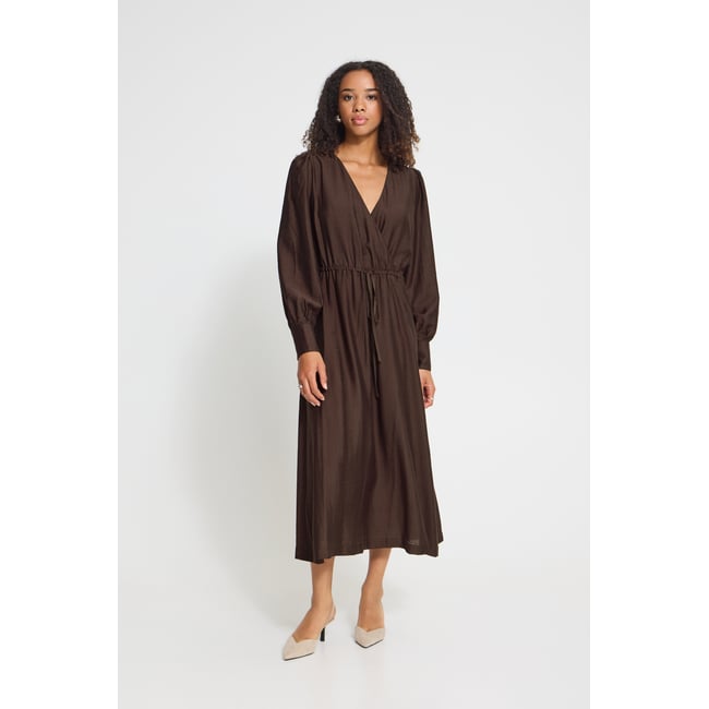Robe décontractée marron coffee bean <span itemprop=