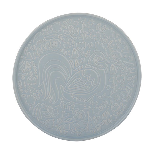 Home To Roost 30cm Round Platter, blue, MASON CASH