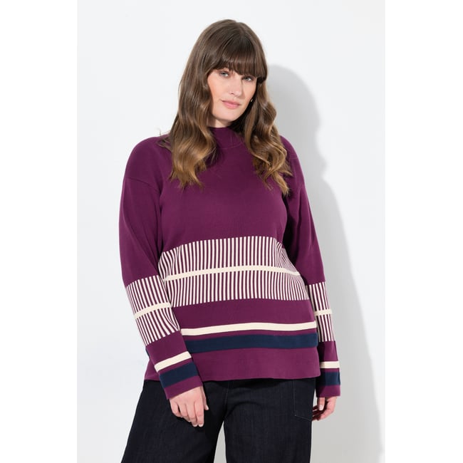 Pull à col montant et manches longues baies de forêt <span itemprop=