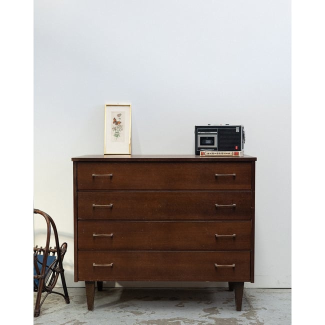 Commode scandinave Olga N°1064 - Bon état Couleur bois foncé <span itemprop=