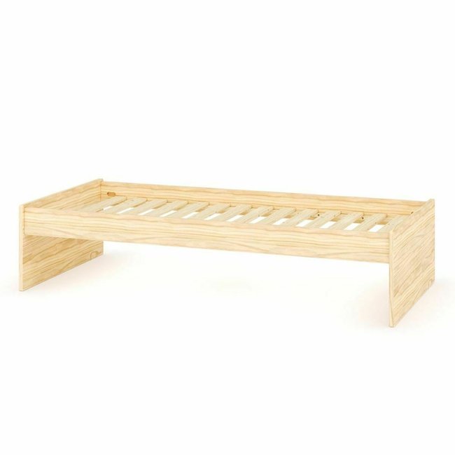Lit Bois massif  ANTAG Couleur bois <span itemprop=