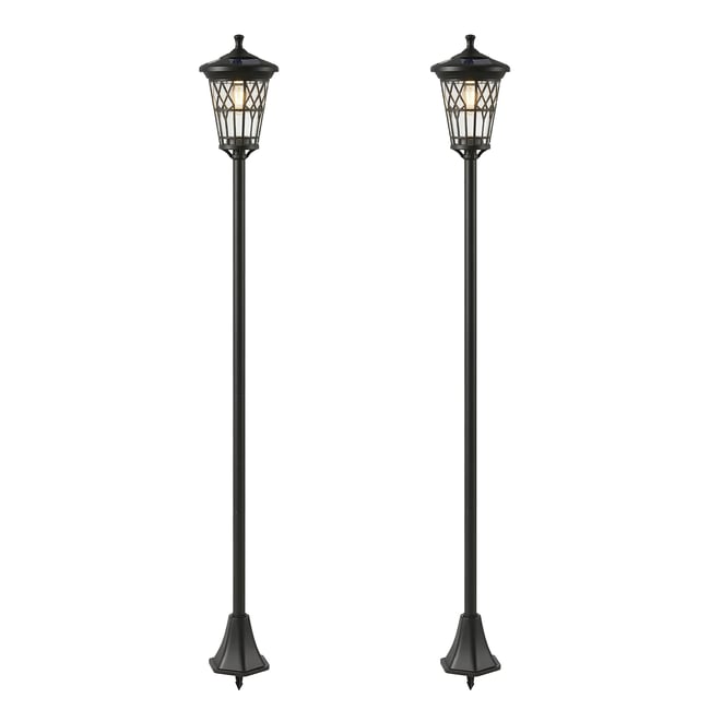 Lampadaire d'extérieur ABS Noir Couleur noir <span itemprop=