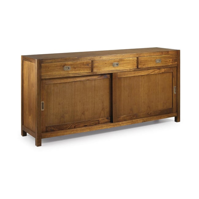Bahut 3 tiroirs bronze - ONÉLINE Couleur marron <span itemprop=