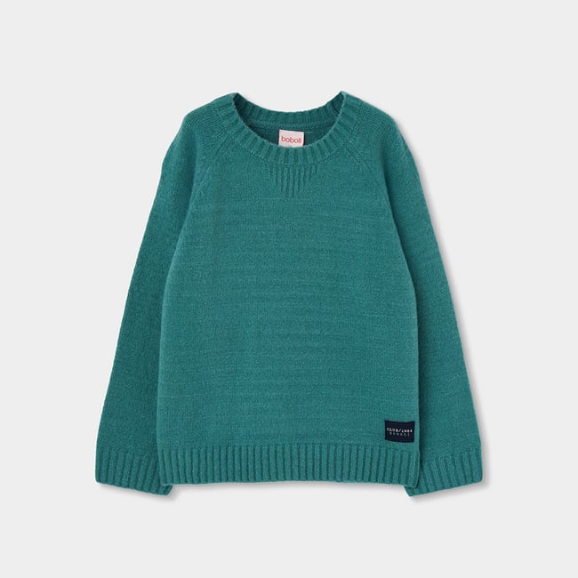 Pull garçon col rond noir <span itemprop=