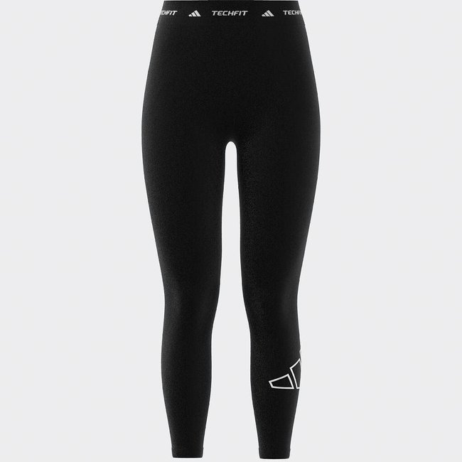 Sportleggings TECHFIT Graphic, 7/8-Länge schwarz <span itemprop=