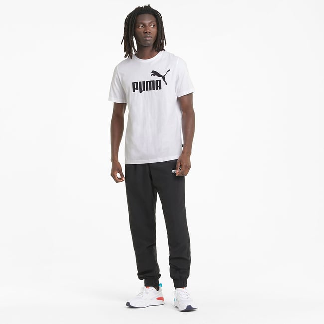 T-shirt manches courtes gros logo essentiel blanc <span itemprop=