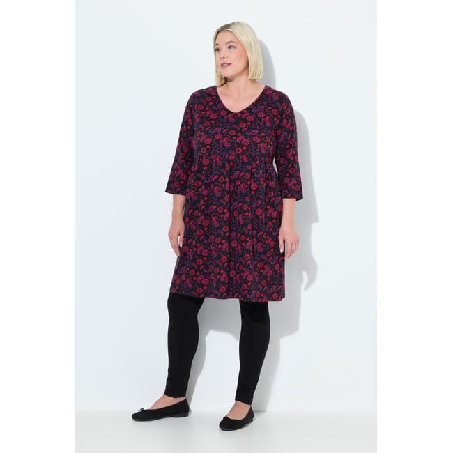 Robe en jersey, coupe évasée noir <span itemprop=