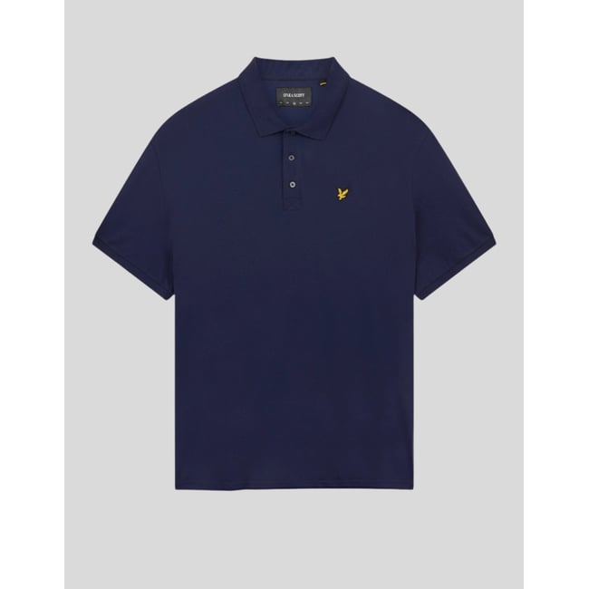 Polo en coton bleu marine <span itemprop=