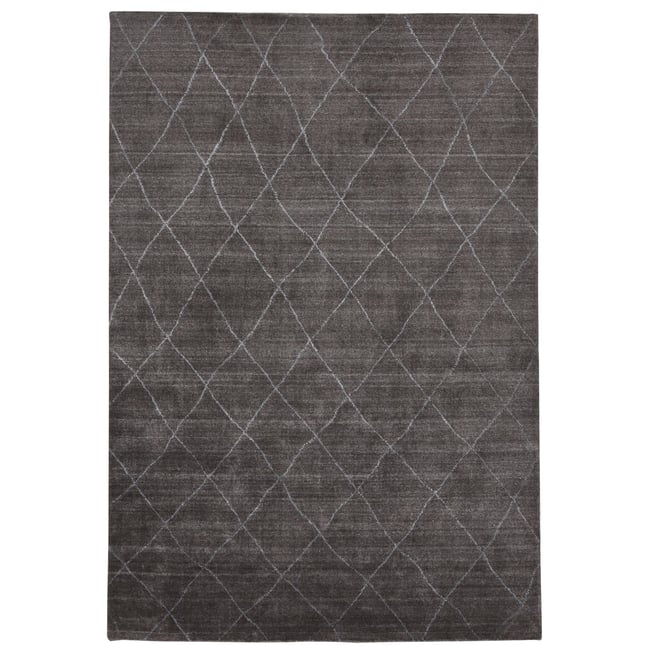 Tapis salon Secret Line tissé main en viscose Couleur marron <span itemprop=
