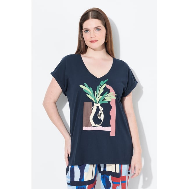 T-shirt, vase, encolure en V - ULLA POPKEN