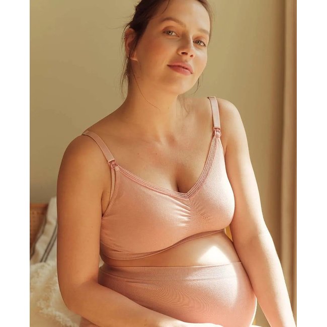 Brassière de grossesse et d'allaitement Organic rose rose <span itemprop=
