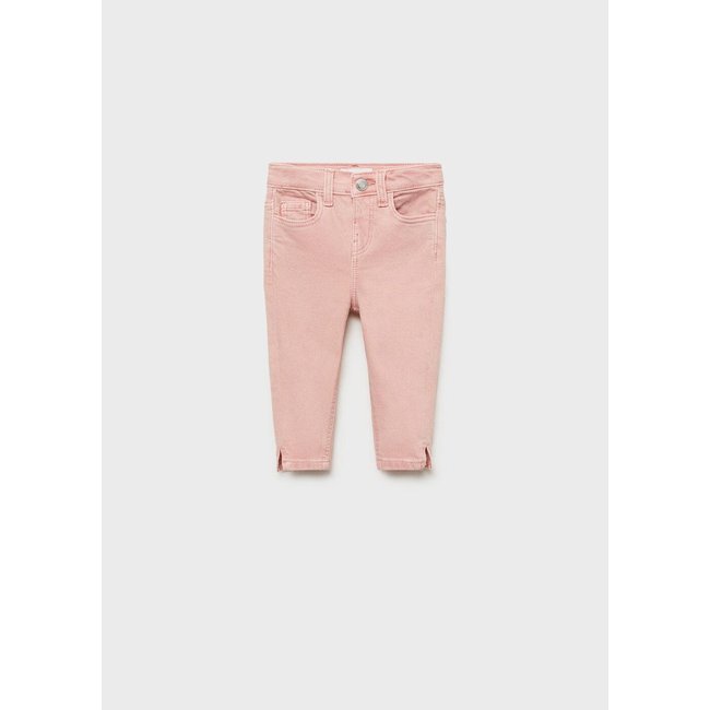 Jean skinny coton rose <span itemprop=