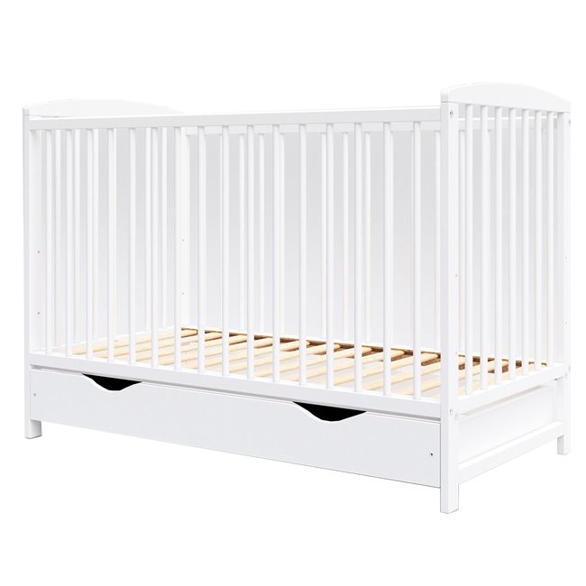 Lit bébé évolutif avec tiroir - NINA - 120x60 cm - Bois - PREMIERS MOMENTS