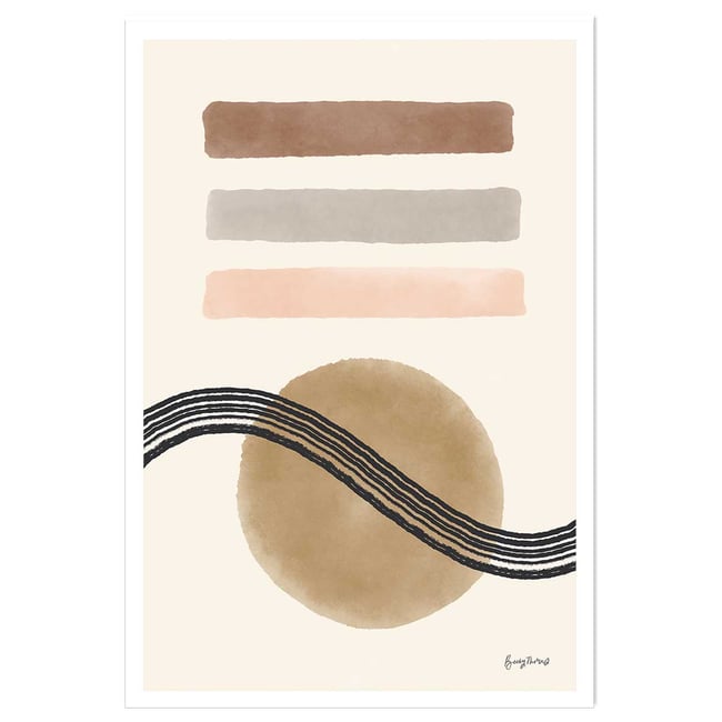 Poster Abstrait des années 50 - HEXOA
