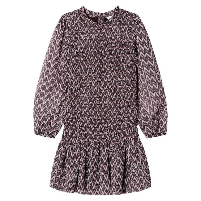 Robe Courte À Imprimé Fantaisie gris cendre <span itemprop=