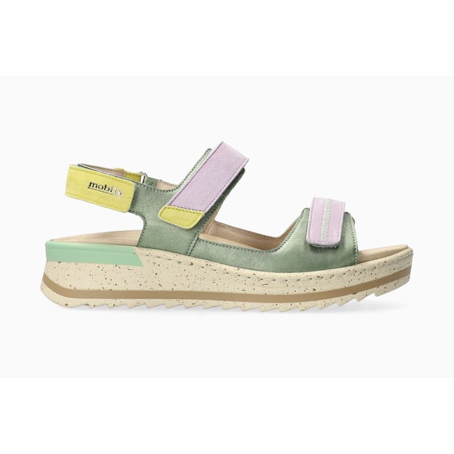 Sandales en cuir ELORA vert 5147 <span itemprop=
