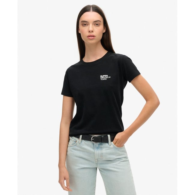 Haut ajusté à motif Sport Luxe noir <span itemprop=