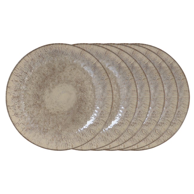 Assiette plate Akaris 27 cm (lot de 6) - AKARIS Couleur crème / ivoire <span itemprop=