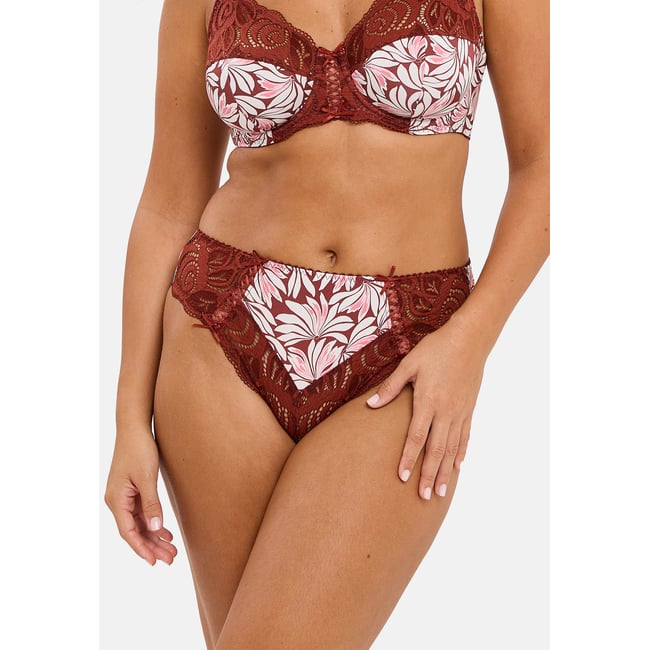 Slip dentelle et microfibre Amelie Print - SANS COMPLEXE