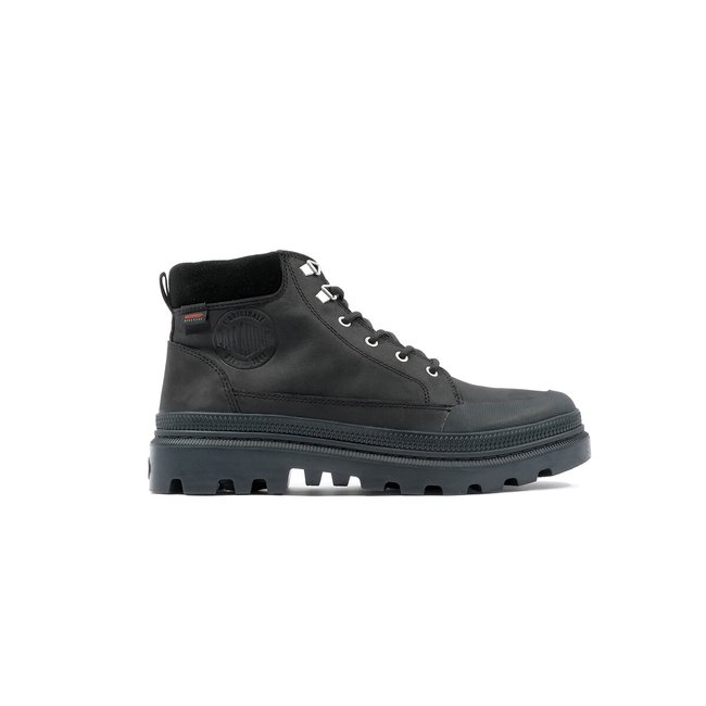Pallatrooper Cuff WP+ Ankle Boots in Leather, black, PALLADIUM