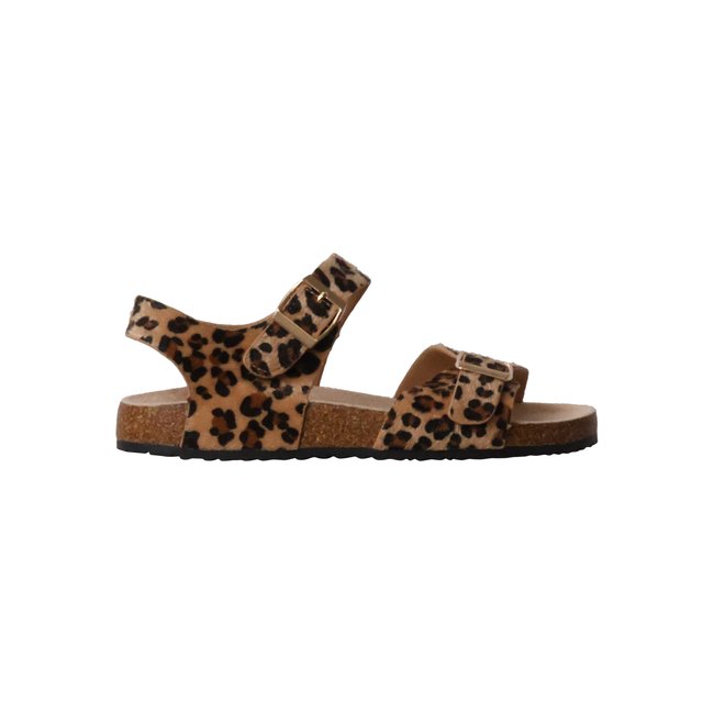 Mules  à Boucle leopard <span itemprop=