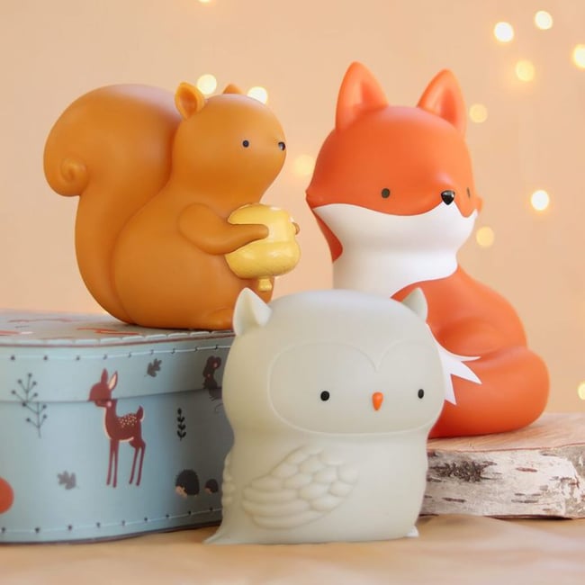 Veilleuse Rechargeable Enfant En Forme De Renard - LED Tactile, Lumière Blanc Chaud Et RGB | Silicone Orange, Sans Fil, Pour Chambre Bébé