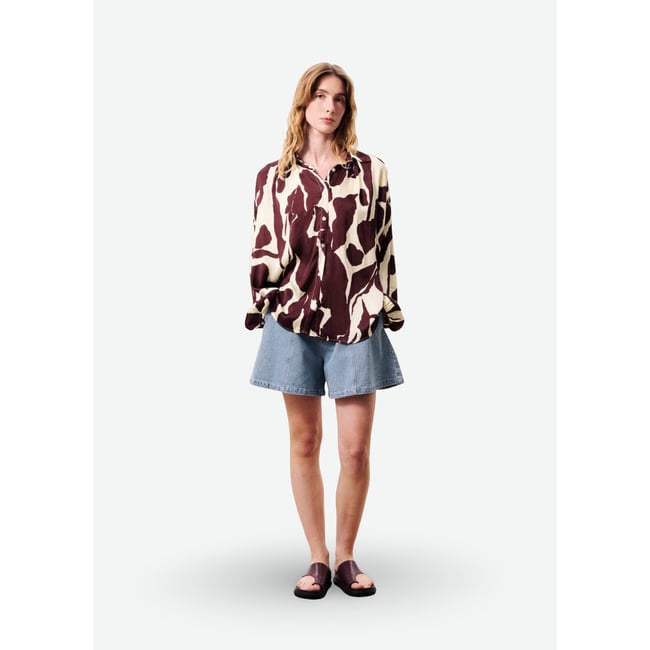 Chemise GANGE nenufar marron <span itemprop=