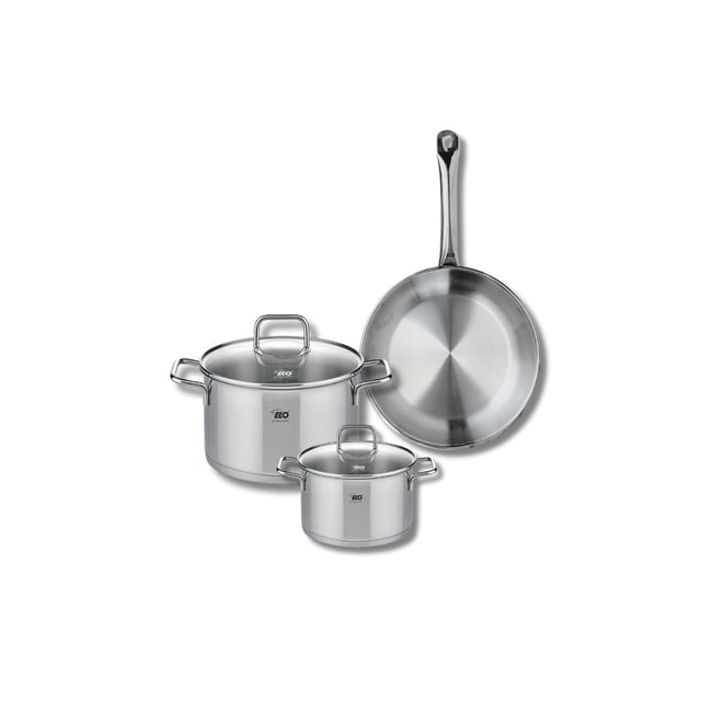 Batterie 1 poêle 24cm + 2 faitouts 14/20cm PROFI CITRIN gris <span itemprop=