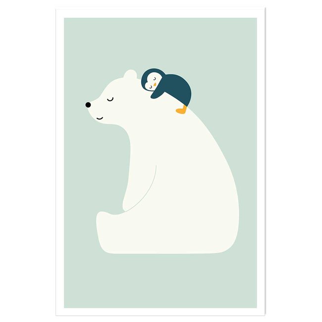 Affiche enfant calin polaire - HEXOA