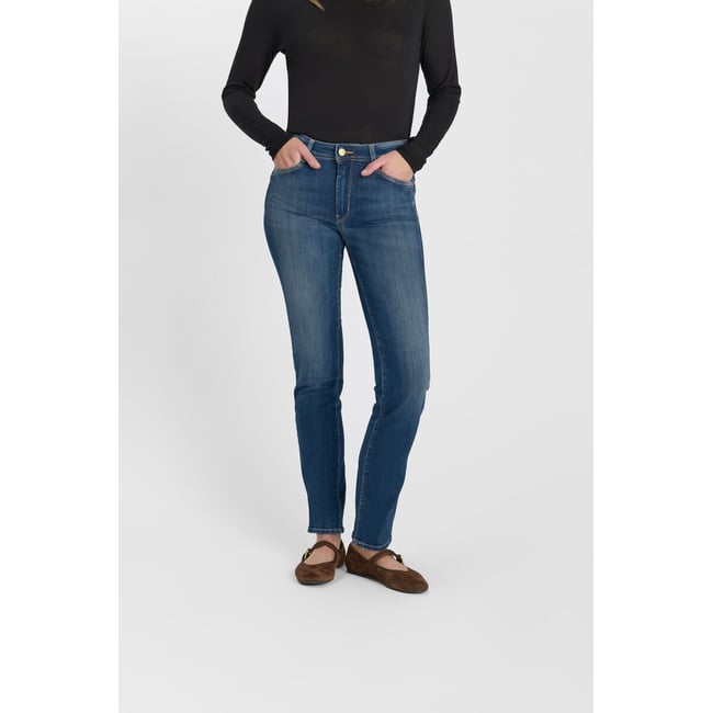 Jeans push-up droite taille haute PULP, longueur 34 blue <span itemprop=