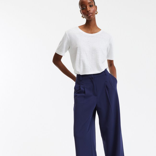 T-Shirt mit rundem Ausschnitt, Leinen - LA REDOUTE COLLECTIONS
