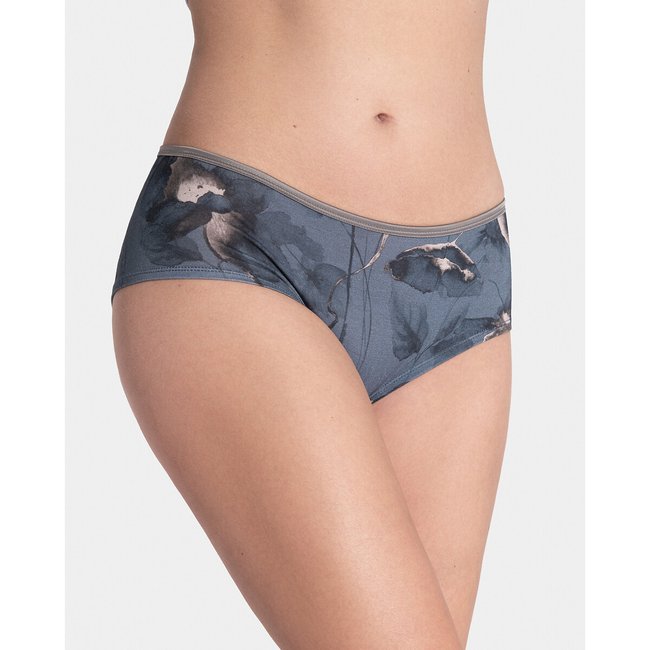 Calções de pijama, em modal, Ayaka estampado fundo azul <span itemprop=
