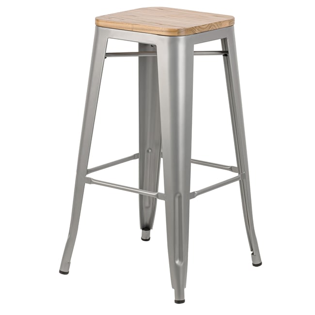 Lot de 4 tabourets de bar en métal, NASH - NORDLYS