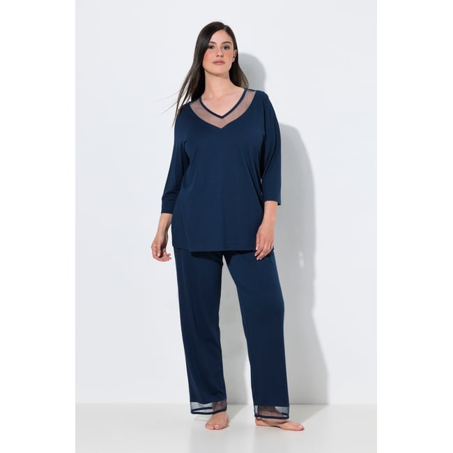 Pyjama avec tulle bleu nuit <span itemprop=