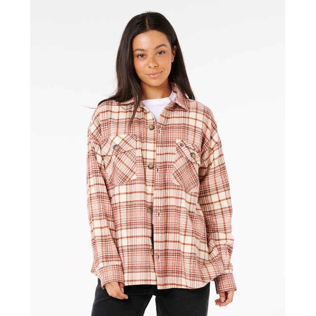 Chemise en flanelle SHORE BREAK rust <span itemprop=