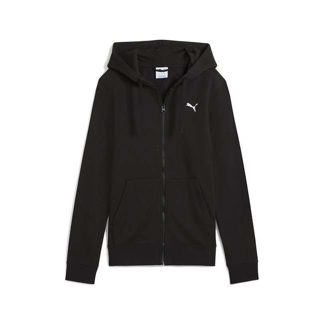 Sudadera con cremallera y capucha negro <span itemprop=