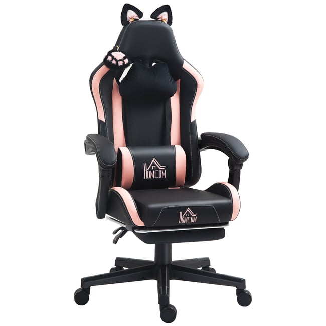 Fauteuil de gaming Plastique Noir Couleur noir et rose <span itemprop=