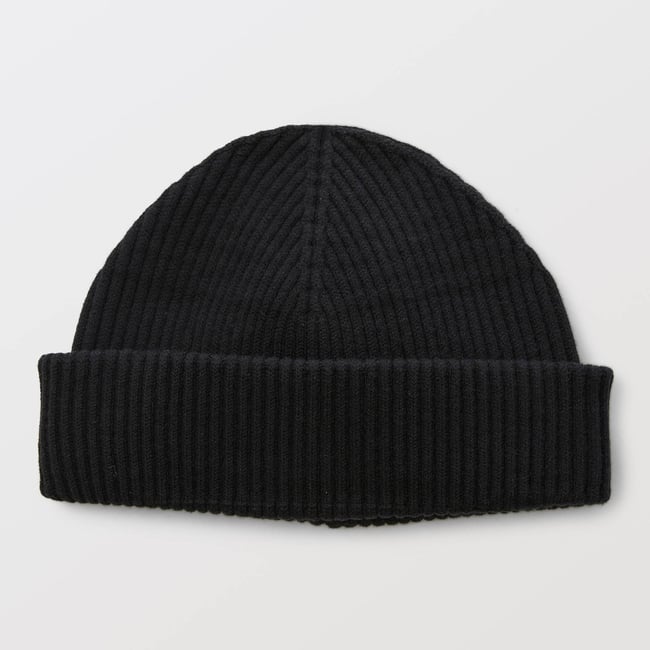 Bonnet côtelé noir <span itemprop=