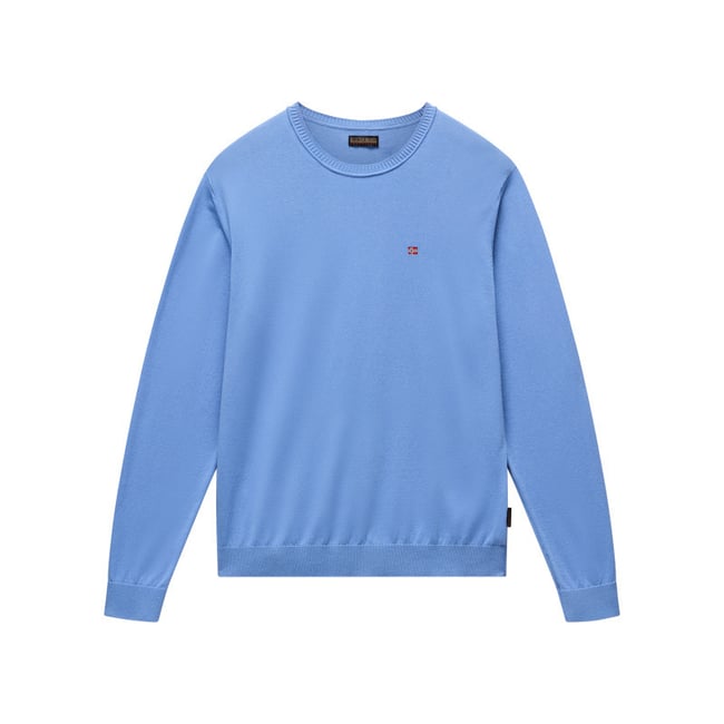 Sweat en coton bleu uni avec logo iconique et une coupe droite bleu <span itemprop=