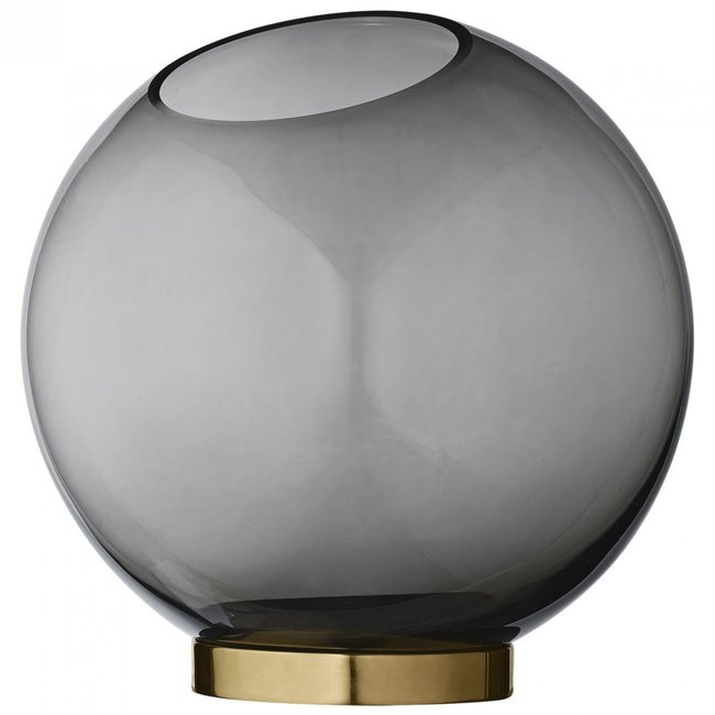 Vase en verre et laiton Globe - AYTM