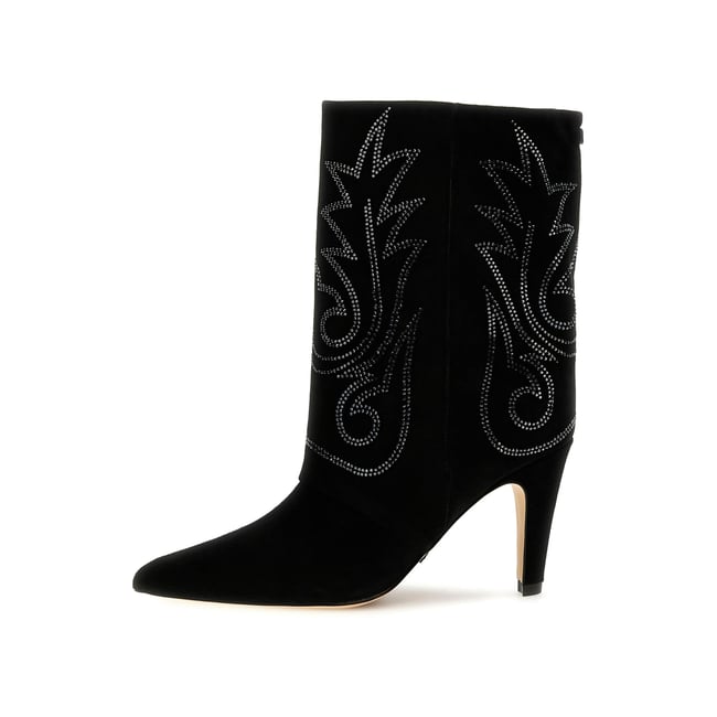 Bottes Cynna Cuir Véritable noir <span itemprop=