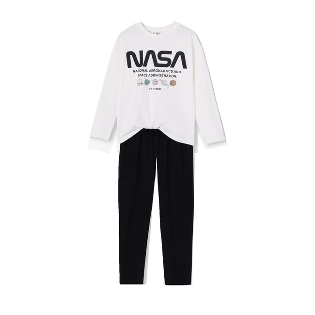 Pyjama NASA blanc <span itemprop=